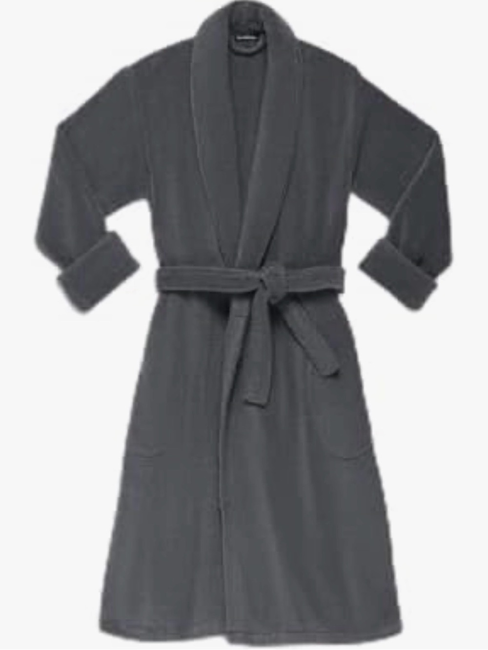 Brooklinen Plush Turkish Terry Cloth Robe in Charcoal